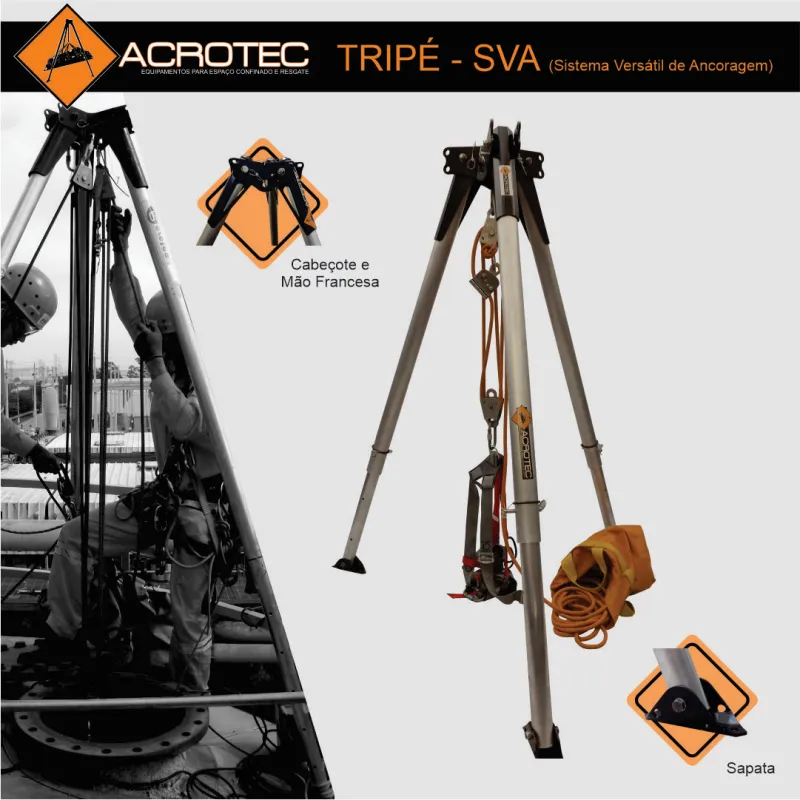 Tripé SVA — Sistema Versátil de Ancoragem