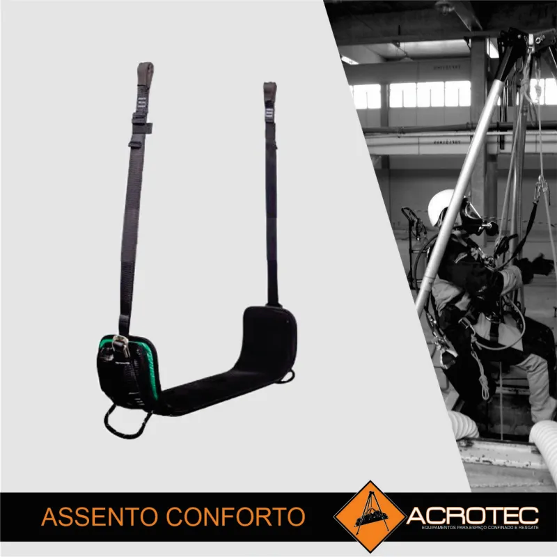 Assento rígido para trabalho suspenso